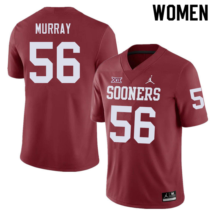 Women #56 Chris Murray Oklahoma Sooners College Football Jerseys Sale-Crimson
